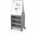 Mooreco Compass Cabinet Midi H2 With Ogee Dry Erase Board Cool Grey 72.1in H x 28.4in W x 19.2in D B2A1B1D1B0
